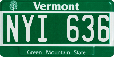 VT license plate NYI636