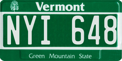 VT license plate NYI648