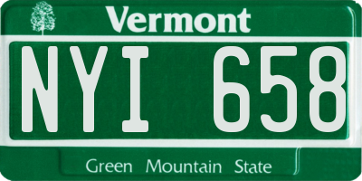 VT license plate NYI658