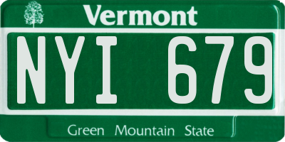 VT license plate NYI679