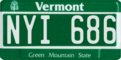 VT license plate NYI686