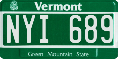 VT license plate NYI689