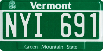 VT license plate NYI691