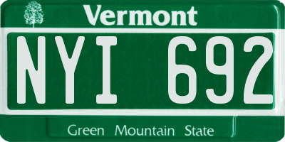 VT license plate NYI692