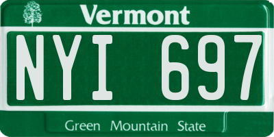 VT license plate NYI697