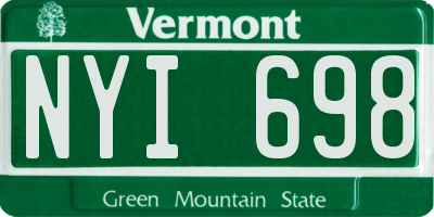 VT license plate NYI698