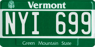 VT license plate NYI699