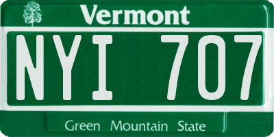 VT license plate NYI707