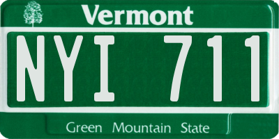 VT license plate NYI711