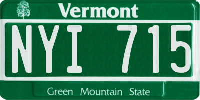 VT license plate NYI715