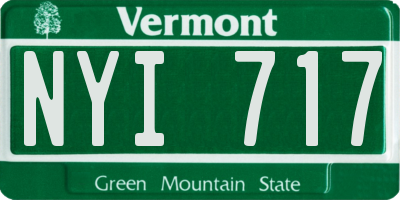 VT license plate NYI717