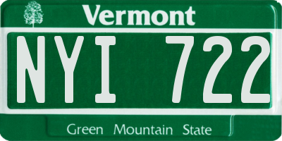 VT license plate NYI722