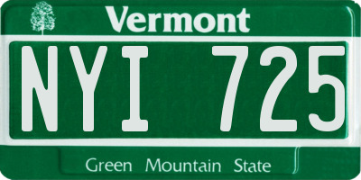 VT license plate NYI725
