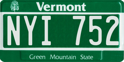VT license plate NYI752