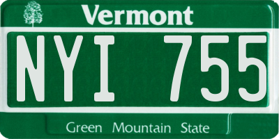 VT license plate NYI755