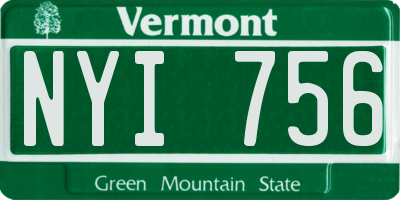 VT license plate NYI756