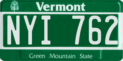 VT license plate NYI762