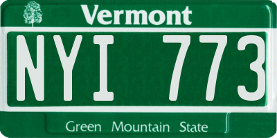 VT license plate NYI773