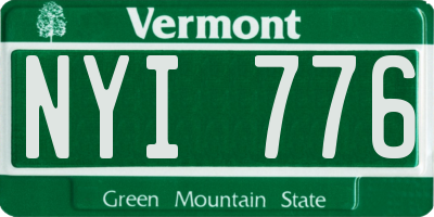 VT license plate NYI776