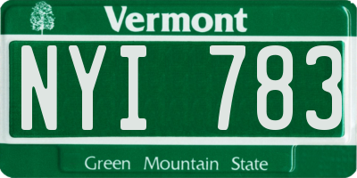 VT license plate NYI783