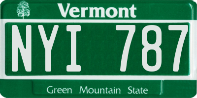 VT license plate NYI787