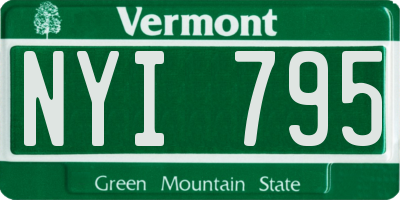 VT license plate NYI795