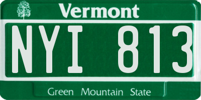 VT license plate NYI813