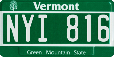 VT license plate NYI816