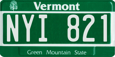 VT license plate NYI821