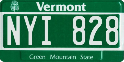 VT license plate NYI828