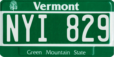 VT license plate NYI829