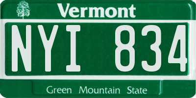 VT license plate NYI834
