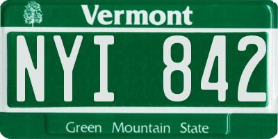 VT license plate NYI842