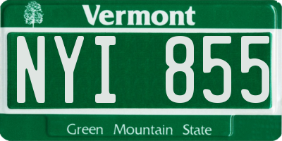 VT license plate NYI855