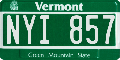 VT license plate NYI857