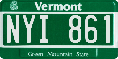 VT license plate NYI861
