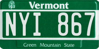 VT license plate NYI867