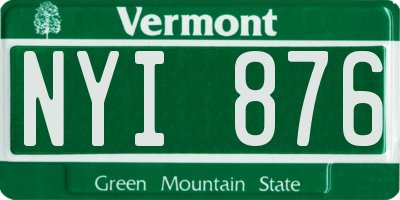 VT license plate NYI876