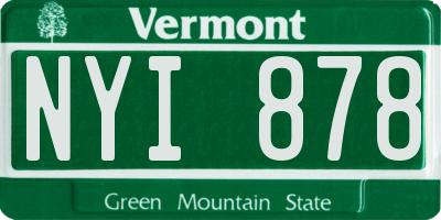 VT license plate NYI878