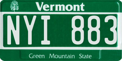 VT license plate NYI883