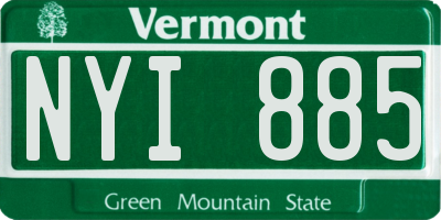 VT license plate NYI885