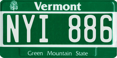 VT license plate NYI886