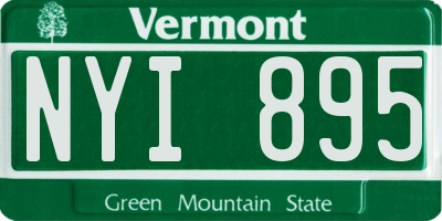 VT license plate NYI895
