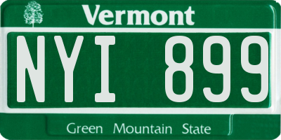 VT license plate NYI899