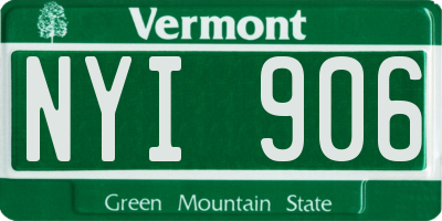 VT license plate NYI906