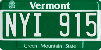 VT license plate NYI915