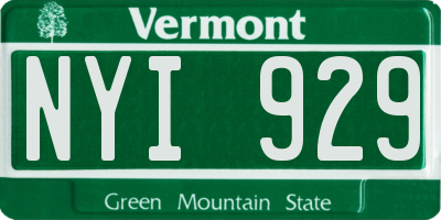 VT license plate NYI929