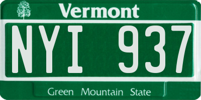 VT license plate NYI937