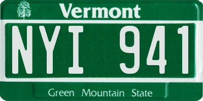 VT license plate NYI941