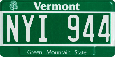 VT license plate NYI944